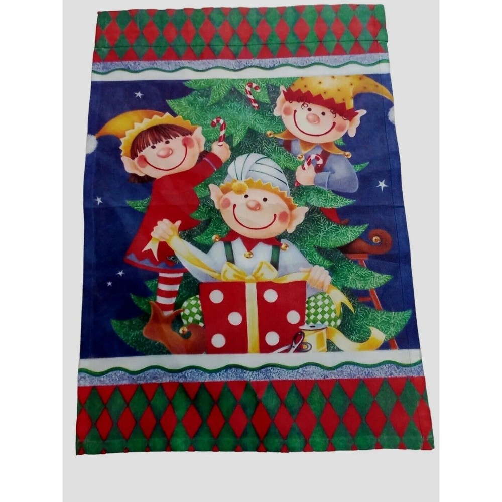Christmas / Elves Garden Flag Double Sided‎